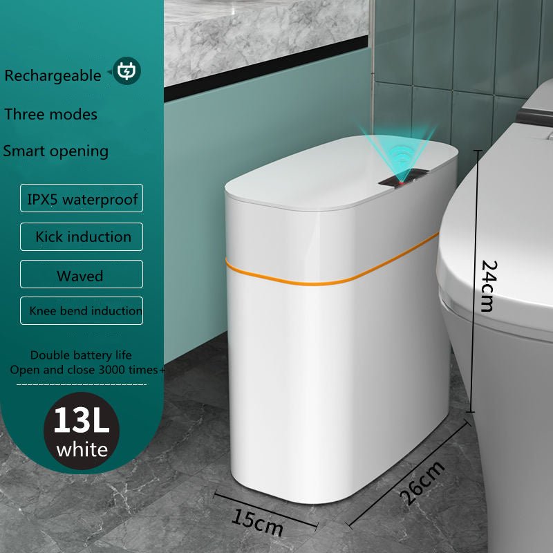Automatic Smart Trash Can with Lid for Bedroom & Living Room - silverfoxgoods